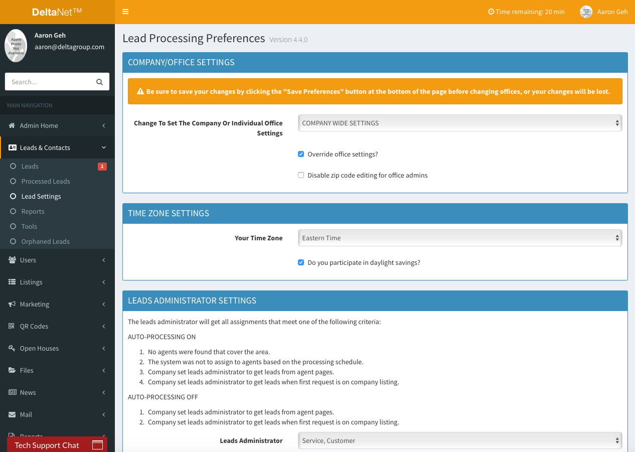 Lead Processing and Automation Interface